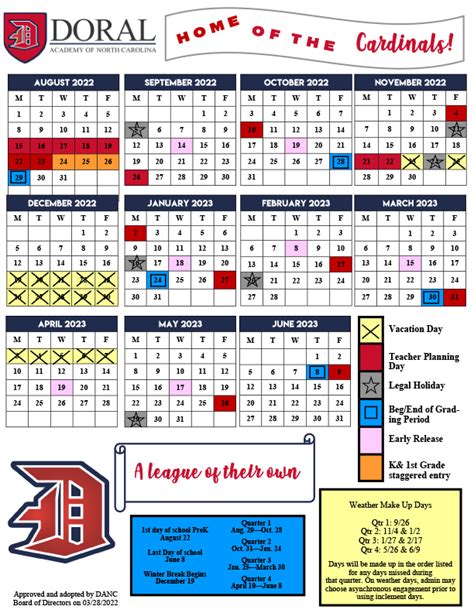 north carolina cyber academy calendar.